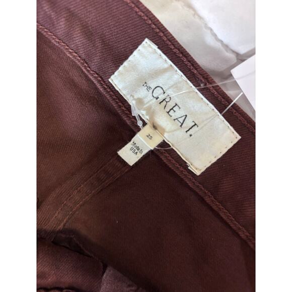 THE GREAT. “The Rider” Wide Leg Jean — Size 25 — Wine/Burgundy - Picture 6 of 15